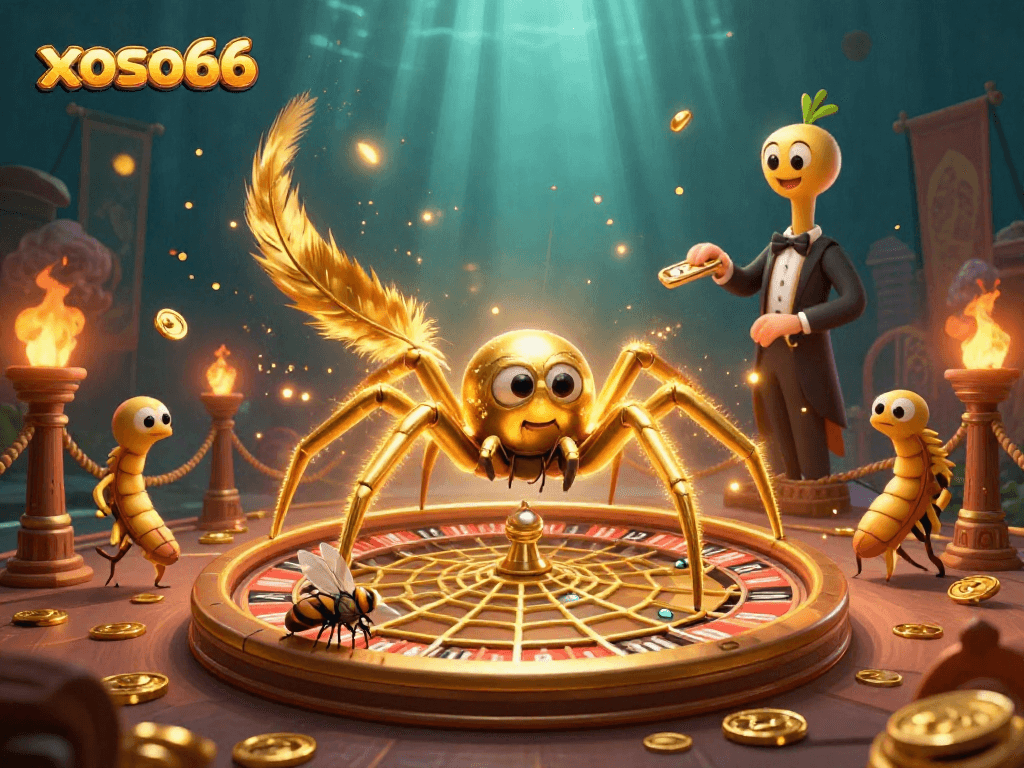 Watch the action unfold at xoso66, where animated characters engage in thrilling bets in a vibrant casino scene.